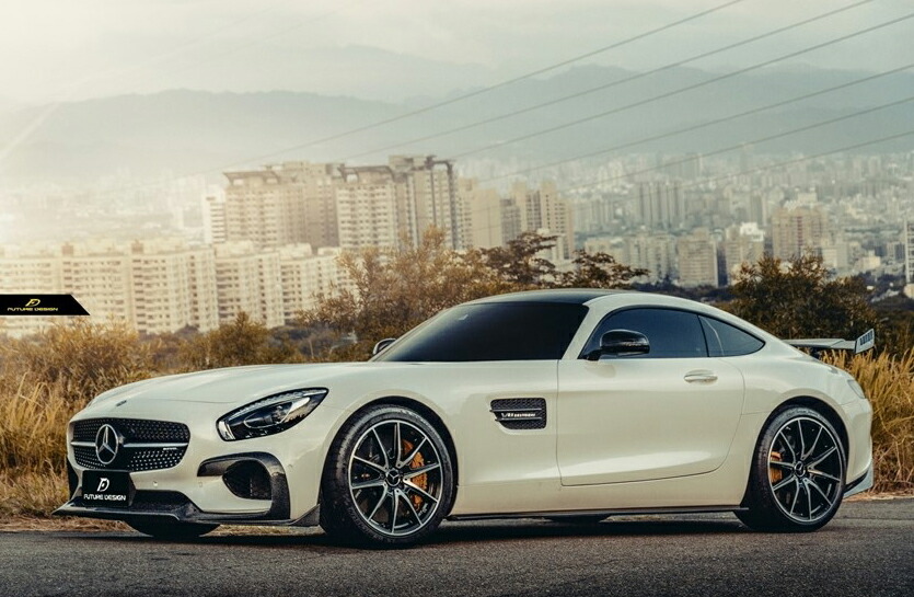 BENZ ベンツ C190 GTS サイドスカート用カーボン GT 190 AMG 本物ドライカーボン Drycarbon エアロ サイドスポイラー