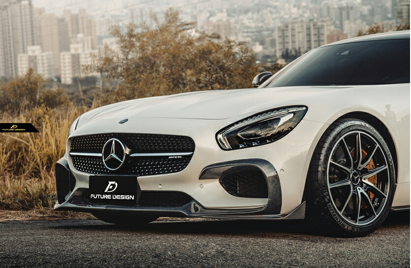 BENZ ベンツ C190 フロント用カーボンリップスポイラー GT S R190 AMG 本物ドライカーボン Drycarbon アンダー|METEO 店