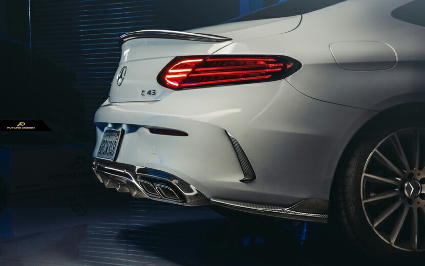 BENZ メルセデス・ベンツ C-Class C205 クーペ用リアバンパー リアスプリッター サイドスカート カーボン GT AMG エアロ カスタム