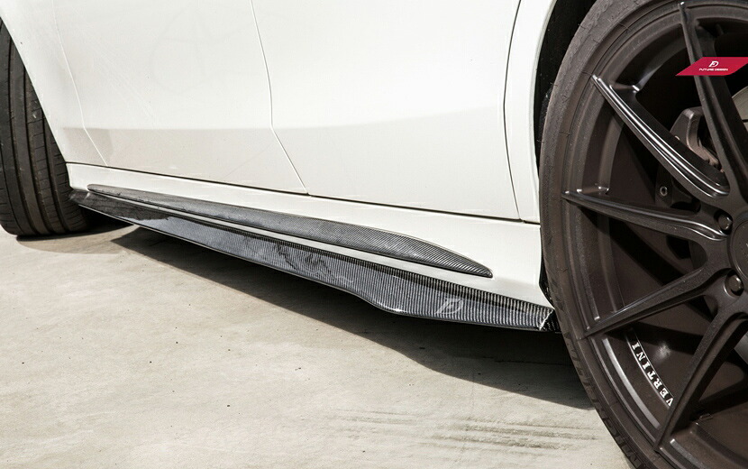 BENZ メルセデス・ベンツ W205 C205 Cクラス クーペ 2D セダン 4D 用AMG カーボン サイドスカート DryCarbon C180 C200 C43　カスタム　エアロ｜METEO　店