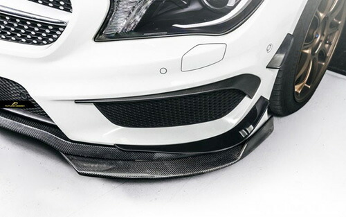 BENZ ベンツ CLA W117 前期車 AMGバンパー用フロントカナード 6点セット 250 45 スポイラー