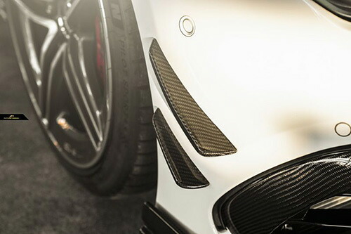 【FUTURE DESIGN】BENZ メルセデス・ベンツ CLA-Class W118 X118 フロント用 カナード スポイラー 本物DryCarbon ドライカーボン エアロ カスタム 180 200d 250 45