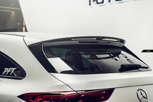 【FUTURE DESIGN】BENZ メルセデス・ベンツ CLA-Class X118 シューティングブレイク ルーフ リア スポイラー 本物Drycabon ドライカーボン CLA180 CLA200d CLA35 CLA45|METEO 店