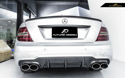 【FUTURE DESIGN】BENZ メルセデス・ベンツ C-Class W204 後期 AMGバンパー用ディフューザー 本物Drycabon ドライカーボン AMG 55,800円