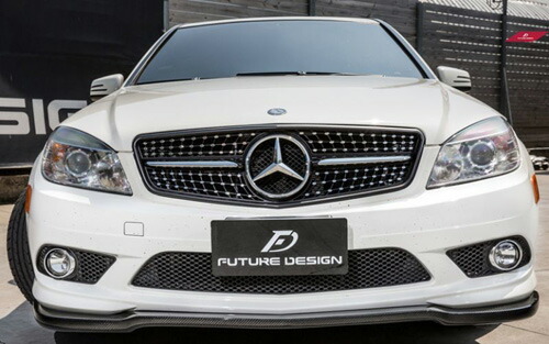 楽天市場 Future Design Benz メルセデス ベンツ Cクラス W204 前期車 フロントバンパー用リップスポイラー 本物drycarbon ドライカーボン Amg エアロ カスタム Cs Meteo 楽天市場店