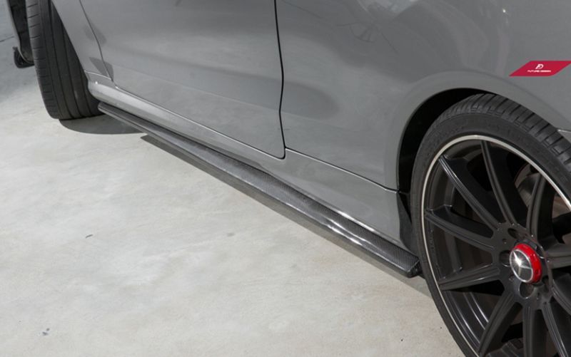 【Future Design】BENZ メルセデス・ベンツ E-Class クーペ C207 A207 クーペ 後期車 AMG サイドステップ用スカート エアロ 本物ドライカーボン Drycarbon｜METEO　店