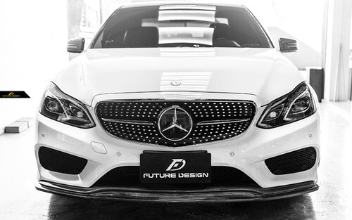 【FUTURE DESIGN】BENZ メルセデス・ベンツ E-Class W212 後期車 AMGフロントバンパー用リップスポイラー 本物DryCarbon ドライカーボン カスタム|METEO 店