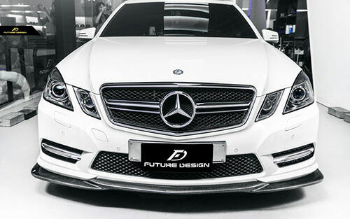 【FUTURE DESIGN】BENZ メルセデス・ベンツ E-Class W212 前期車 AMGフロントバンパー用リップスポイラー 本物Carbon カーボン