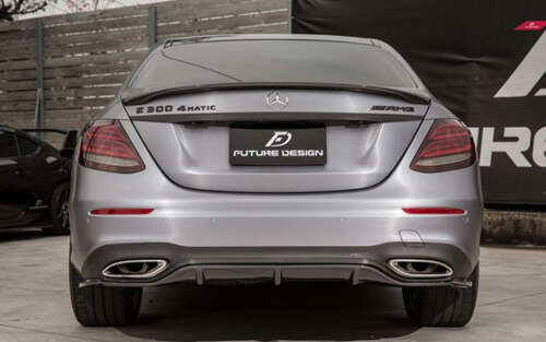 【FUTURE DESIGN】BENZ メルセデス・ベンツ Eクラス W213 セダン・S213 ワゴン AMGバンパー用リア ディフューザー E200 E250 E300 E400 E43 本物DryCarbon ドライカーボン