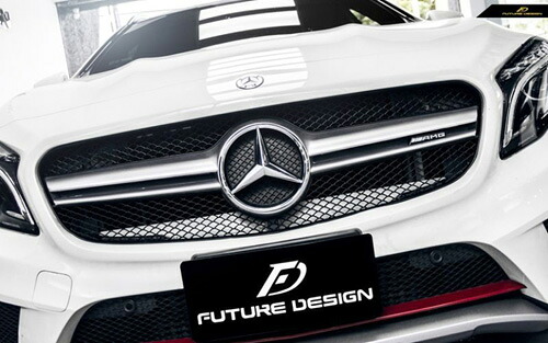 【FUTURE DESIGN】BENZ メルセデス・ベンツ X156 GLA-Class 前期車 GLA45ルック 艶消しシルバー センターグリル GLA180 GLA 250｜METEO　店 27,040円