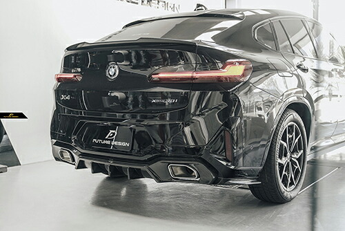 【Future Design 正規品】BMW Xシリーズ X4 G02 Mスポーツ 後期車 専用 リア ディフューザー 本物DryCarbon ドライカーボン エアロ カスタム｜METEO　店