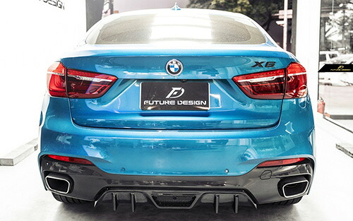 BMW X6 F16 Mスポーツ 用 カーボン リア ディフューザー DryCarbon 本物ドライカーボン パフォーマンス スポイラー
