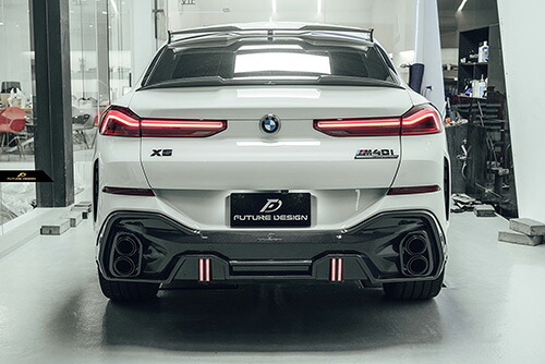 【FUTURE DESIGN】BMW Xシリーズ X6 G06 Mスポーツ GT リア ディフューザー 本物DryCarbon ドライカーボン エアロ カスタム
