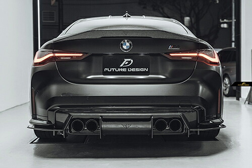 【FUTURE DESIGN 正規品】BMW G80 M3 G82 M4 リア用 ディフューザー スプリッター V2 本物DryCarbon ドライカーボン パフォーマンス カスタム エアロ