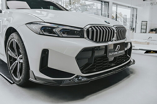 【FUTURE DESIGN 正規品】BMW 3シリーズ G20 G21 Mスポーツ 後期用 フロントバンパー リップスポイラー 本物DryCarbon ドライカーボン V1 パフォーマンス カスタム エアロ｜METEO　店