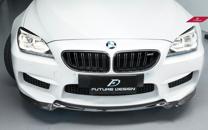 BMW 6シリーズ F06 F12 F13 M6フロント用カーボン リップスポイラー パフォーマンス V アンダー リップ