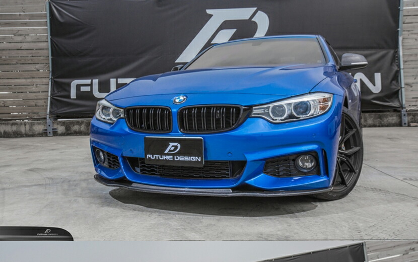 BMW 4シリーズ F32 F33 F36 Mスポーツ フロントバンパー用カーボン リップスポイラー 本物DryCarbon ドライカーボン M-TECH RIG
