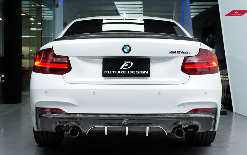 BMW 2シリーズ F22 F23 Mスポーツ リアバンパー用カーボン ディフューザー スポイラー Carbon カーボン パフォーマンス P スタイル