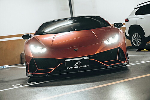 【FUTURE DESIGN】Lamborghini ランボルギーニ Huracan ウラカン EVO フロント リップスポイラー 本物DryCarbon ドライカーボン エアロ カスタム|METEO 店