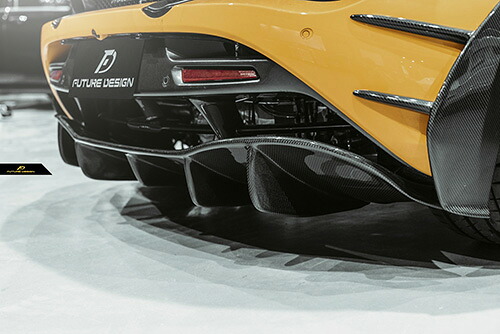 【FUTURE DESIGN 正規品】McLaren マクラーレン 720S リア用 ディフューザー 本物Drycabon ドライカーボン パフォーマンス