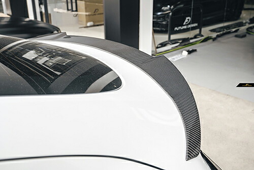 【FUTURE DESIGN】TESLA テスラ MODEL モデル Y トランク用 リアスポイラー 本物Drycarbon ドライカーボンエアロ カスタム パフォーマンス