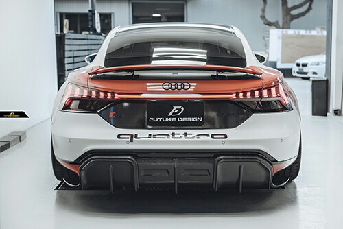 【FUTURE DESIGN 正規品】AUDI RS E-tron GT リア ディフューザー 本物DryCarbon ドライカーボン エアロ カスタム パフォーマンス