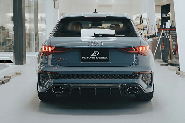 【FUTURE DESIGN】AUDI RS3 SportBack スポーツバック 8Y リアディフューザー 本物DryCarbon ドライカーボン カスタム エアロ 167,500円