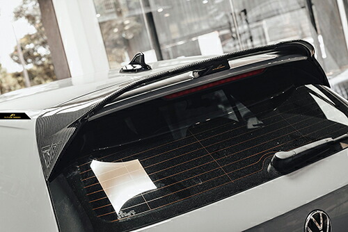【FUTURE DESIGN】VW フォルクスワーゲン GOLF ゴルフ 8 GTI Mk8 リア スポイラー 本物Drycarbon ドライカーボン エアロ カスタム