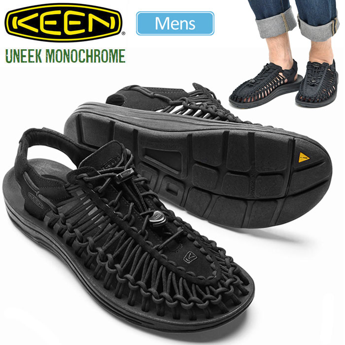 在庫有 楽天市場 正規取扱店 キーン Keen サンダル メンズ ユニークモノクローム Uneek Monochrome ブラック 25 29cm 21ss Sdl 靴 2104trip Trip 在庫限り Lexusoman Com