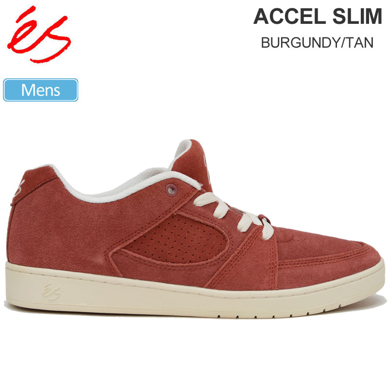 エス es スニーカー スケートシューズ メンズ アクセルスリム ACCEL SLIM バーガンディー タン 5101000144609 2023AW 23HOLIDAY snk【靴】2311trip