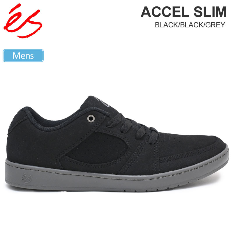 エス es スニーカー スケートシューズ メンズ アクセルスリム ACCEL SLIM ブラック ブラック グレー 5101000144 2025FALL HOLIDAY snk【靴】2507trip