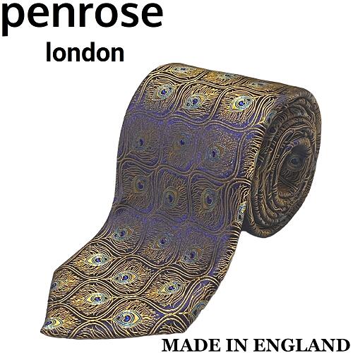 Penrose とFB401 紫花柄 シルクネクタイ