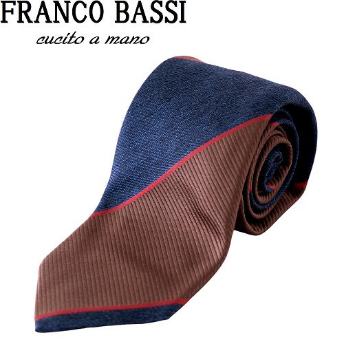 新品❗️FRANCO BASSI シルクネクタイ ネイビーゴールド セール】FRANCO BASSI / シルク 小紋 ジャカード ネクタイ