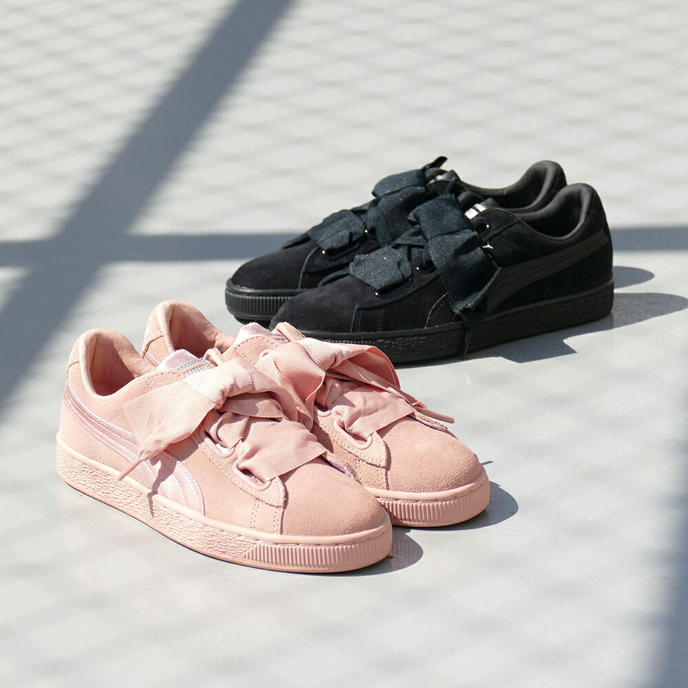 puma suede heart ep black