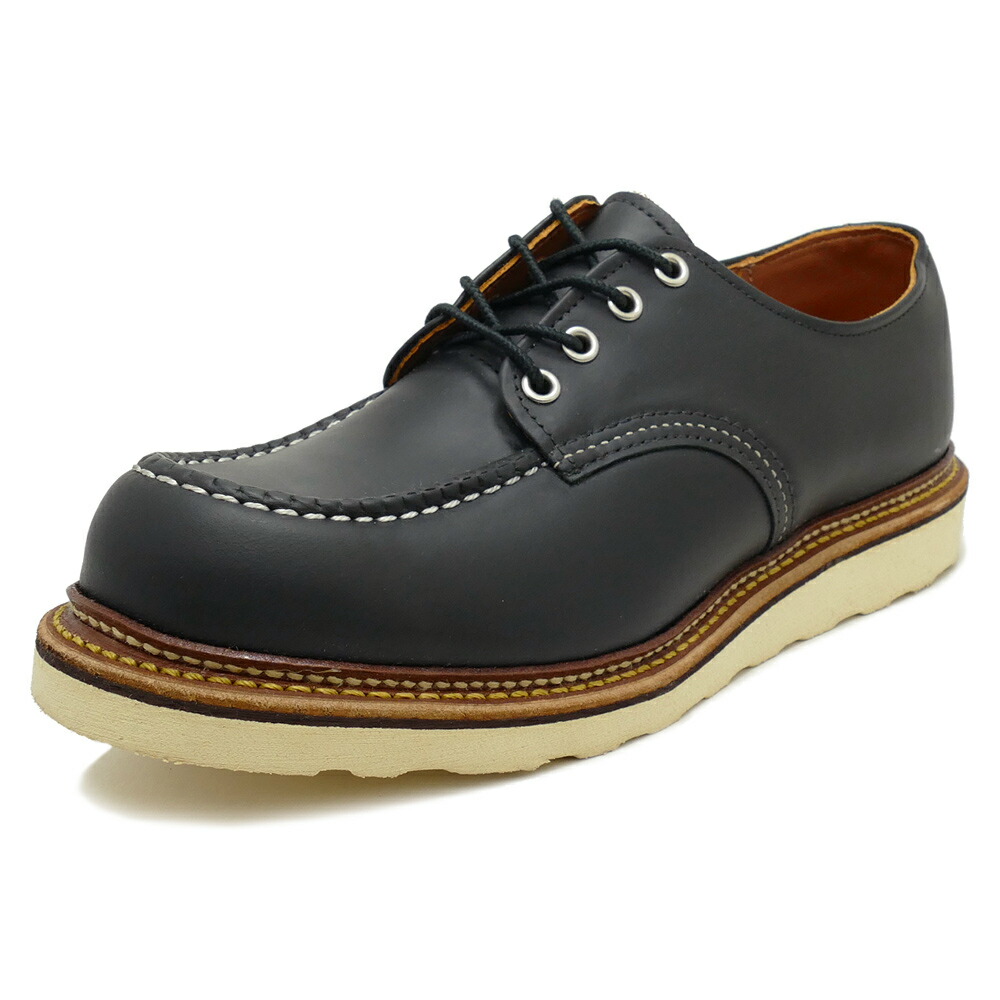 国内送料無料 Red モックトゥblack Work ワーク クローム Mexico ブラック Oxford クローム靴 8106 メンズ靴 Oxford 国内正規品 Wing Chrome 8106 オックスフォード Moc Toeレッドウイング