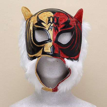 《レプリカ・プロレスマスク：タイガーマスク（12）IIIマーク・ツートンカラー》ルチャリブレ 覆面 プロレス マスク 仮面 イベントマスク コスプレ 仮装 ハロウィン 変身 おもしろマスク パーティマスク 楽しいマスク メキシコ 雑貨画像