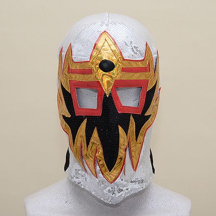 《レプリカ・プロレスマスク：マスカラ・ドラダ（2）》ルチャリブレ 覆面 プロレス マスク 仮面 イベントマスク コスプレ 仮装 ハロウィン 変身 おもしろマスク パーティマスク プロレスラー メキシコ 雑貨