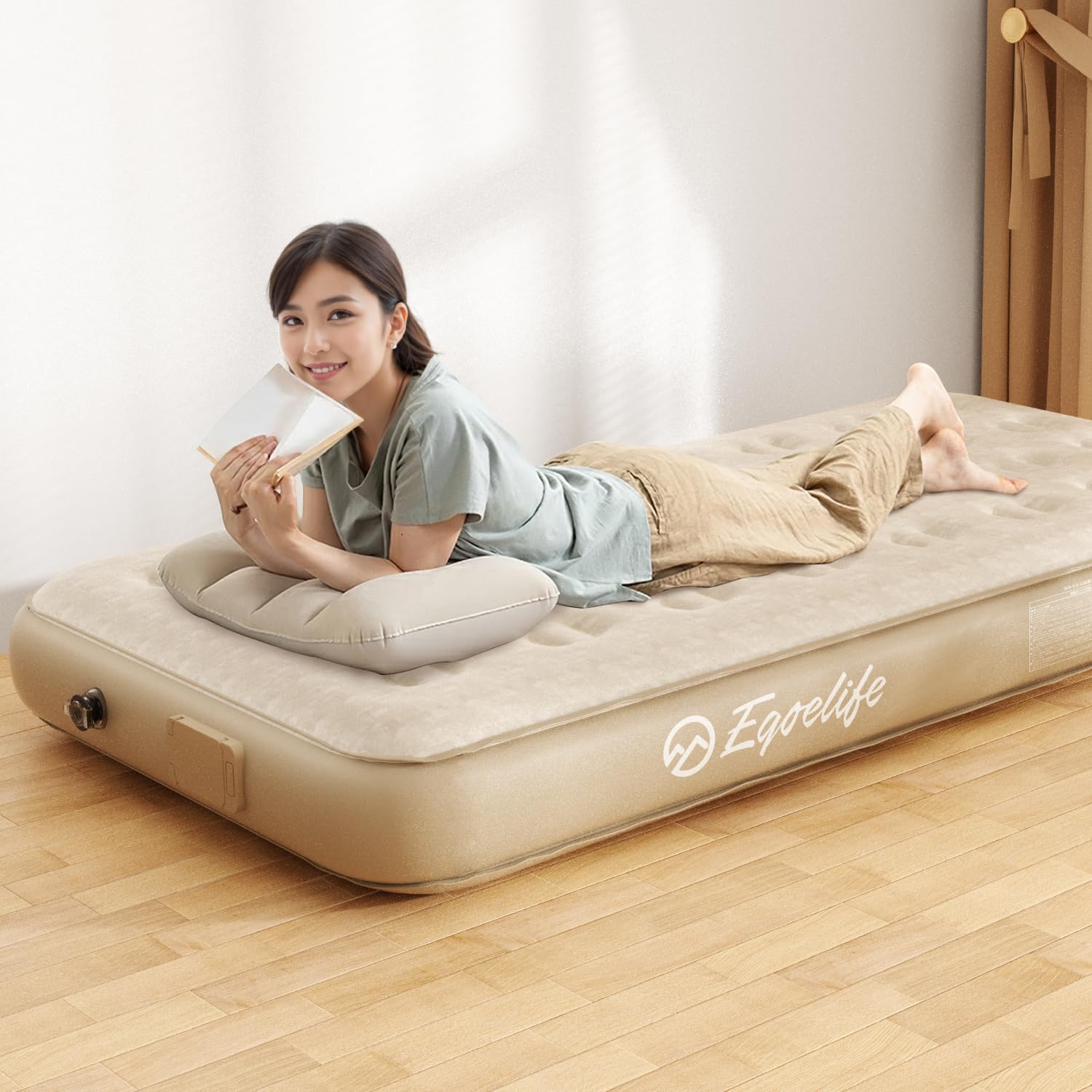 Bounvi エアーベッド 電動ポンプ内蔵 厚50cm エアベッド 単人・双人と Amazon | Bounvi エアーベッド 電動ポンプ内蔵 厚50cm エア