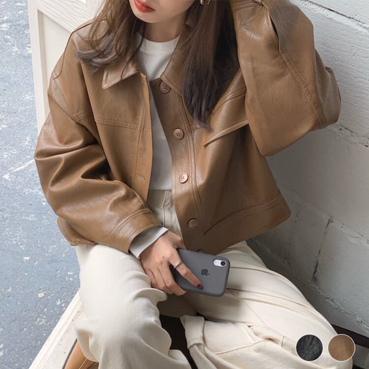 楽天市場】レザージャケット レディース 韓国 アウター ゆったり