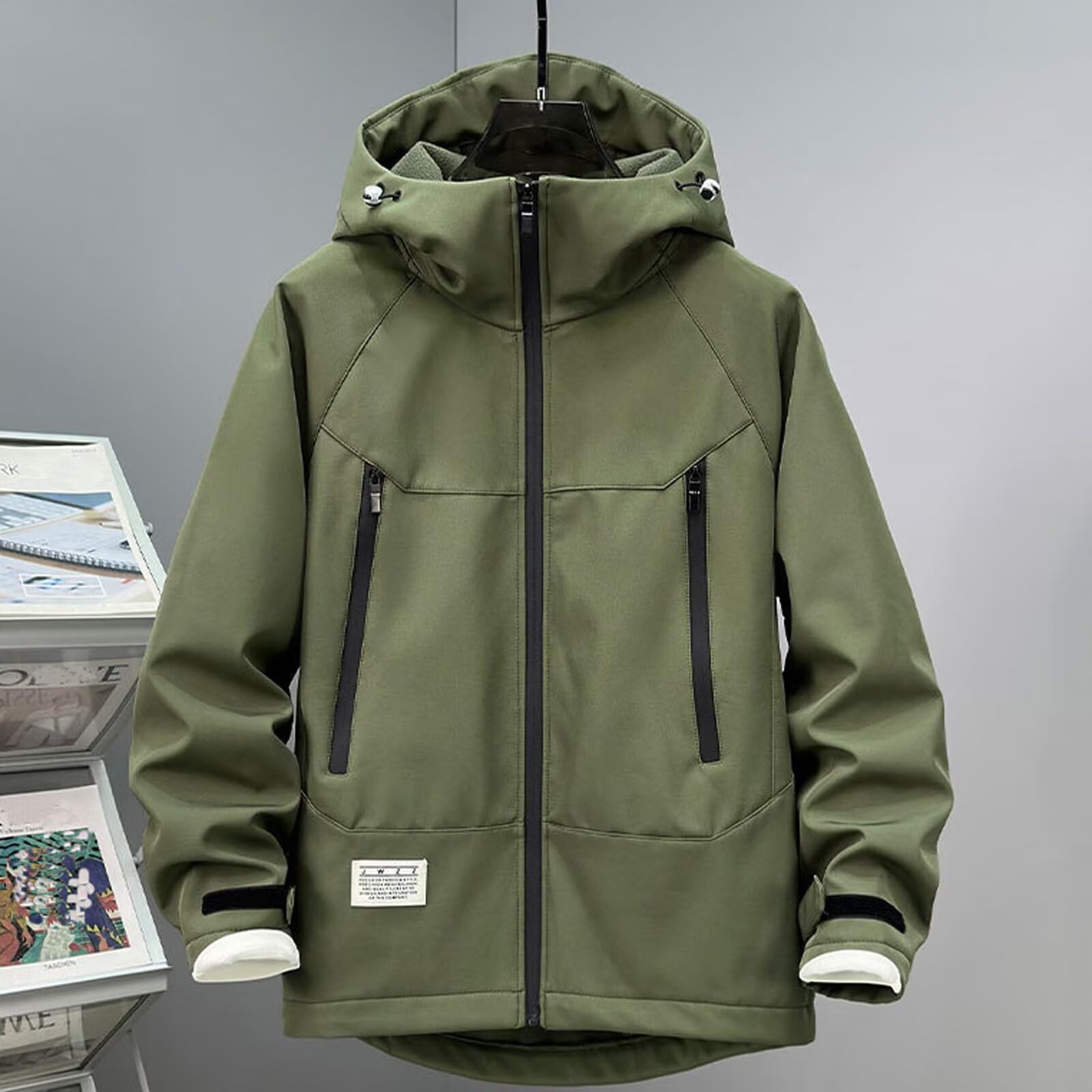 マウンテンパーカー メンズ ウインドブレーカー 撥水 裏起毛 アウトドアジャケット 防寒着 登山服 作業服 アウター 春秋冬