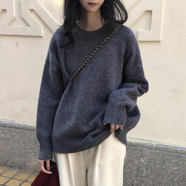 トップス レディース 冬新作 秋 冬 ニット セーター ゆるニット ふわふわ ゆったり 大きいサイズ 長袖 レディース カジュアル 大人可愛い きれいめ シンプル ゆるカジ オーバーサイズ 2020冬 トレ定 カジュアルT かわ大 かわ小 キレナチュ