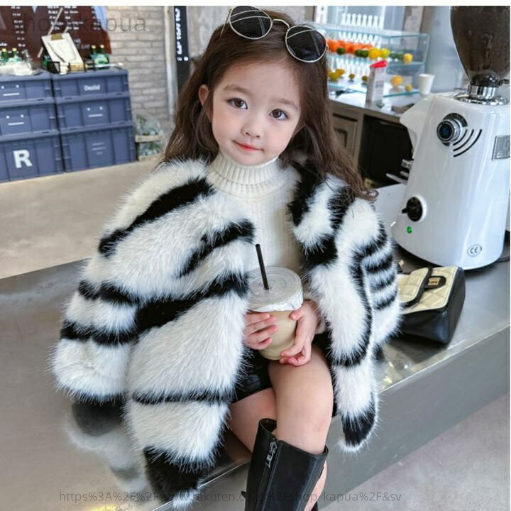 送料無料キッズコート. エコファー ファーコート. ファー コート ジャケット アウター 冬 子供服 d187
