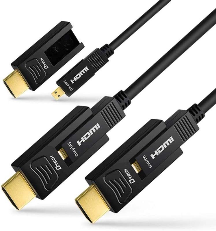 DTECH 光衣料繊維HDMI有線テレビ 4K @ 60サイクル(YUV4:4:4)相応う 18Gbps超弾丸道路伝わらす 長距離工事導線相応う 黒いこと
