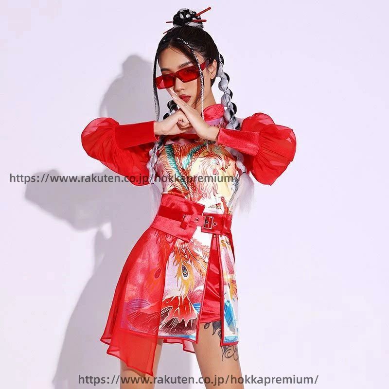 ヒップホップ おしゃれス jazz DS 衣装 大人ダンス 上下 演出服 衣装 ダンス レディース 衣装 ステージ 大人 セットアップ ダンス衣装 チャイナー風
