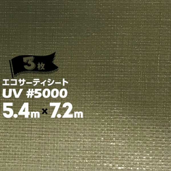 萩原工業 エコサーティシートUV #5000 ODグリーン 5.4m×7.2m 3枚 CO2抑制剤配合厚手UVシート 長期目的 資材カバー 44,466円