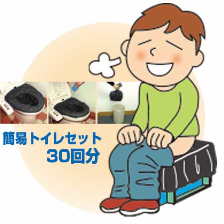 純正日本製品 簡易トイレセット 30回分/2セット 防災 災害 緊急 避難 対策 用品 用具 グッズ 非常用 備蓄品 椅子式 洋式