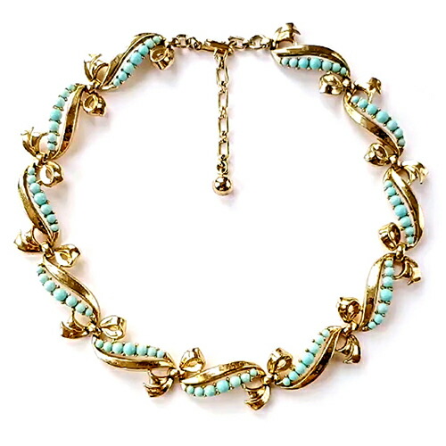 TTRIFARI トリファリ ネックレス ブルー お花 コスチュームジュエリー TTRIFARI トリファリ ネックレス ブルー お花 コスチューム