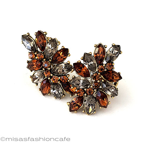 Trifar トリファリ イヤリング クリスタル ヴィンテージ Vintage earrings アンティーク アクセサリー ヴィンテージコスチュームジュエリー プレゼント ギフト【海外直輸入USED品】|ミサズ・ファッション・カフェ