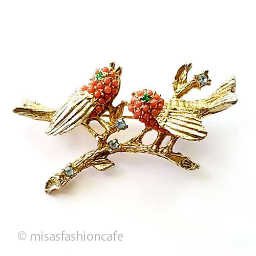 楽天市場】ヴィンテージジュエリー フランス製 透かし鳥ブローチ