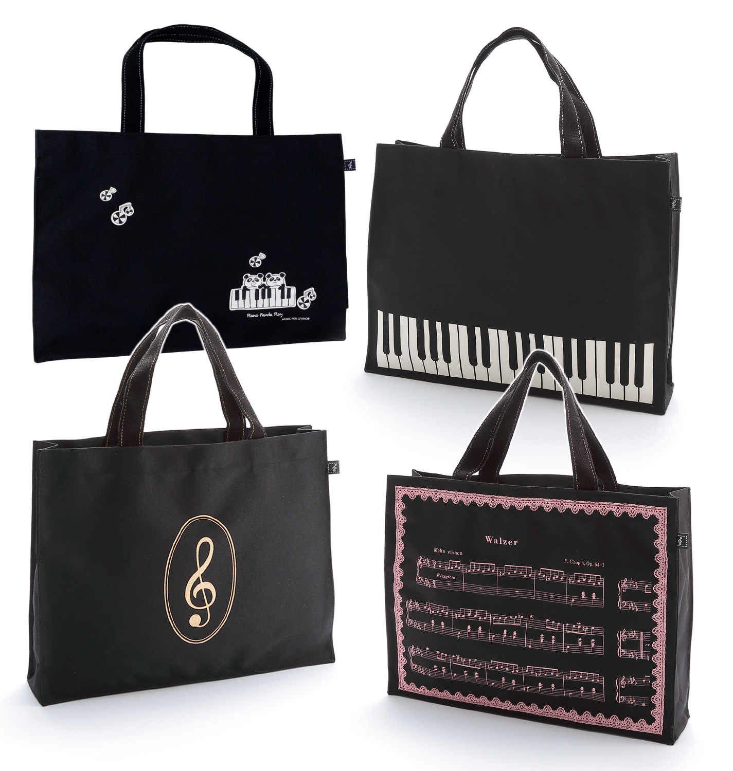 楽天市場】ミュージック レッスンバッグ ジップトップ ファスナー付